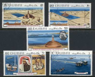 Dubai-1969-Mi357-361-Oil-Exports-CTO