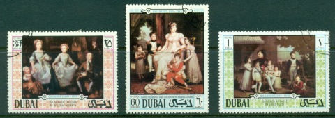 Dubai-1970-Mi375-377-Childrens-Day-Paintings-CTO