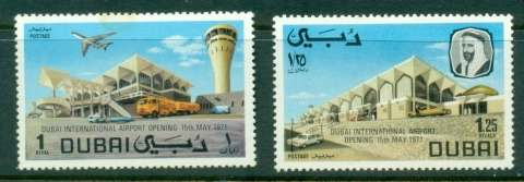 Dubai-1971-Mi388-389-Inauguration-of-Dubail-Airport-1r-stain-TC-MLH