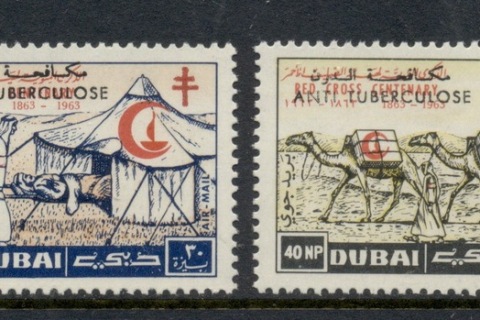 Dubai-1963-Red-Cross-Centenary-Anti-Tuberculosis-4v-MUH