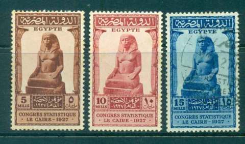 Egypt-1927-Statistical-Congress-tone-spots-MH-FU-lot49882