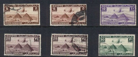 Egypt-1941-43-Airmails-Asst-FU