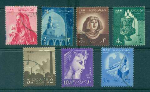 Egypt-UAR-1958-Pictorials-FU-lot43575