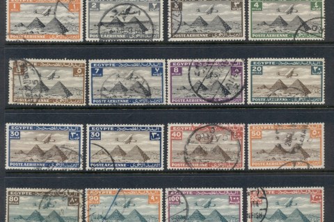 Egypt-1933-38-Airplane-over-Gaza-Pyramids-Asst-FU