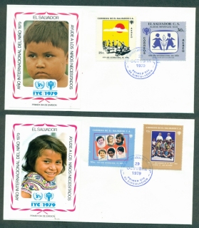 El-Salvador-1979-IYC-International-Year-of-the-Child-2x-FDC-lot31988