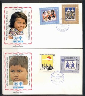 El-Salvador-1979-IYC-International-year-of-the-Child-2xFDC