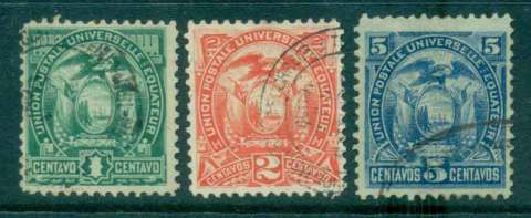 Ecuador-1887-Coat-of-Arms-3-4-no-80c-FU-Lot46582