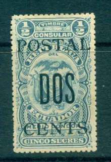 Ecuador-1912-2c-on-5s-Surc-MH-Lot46608