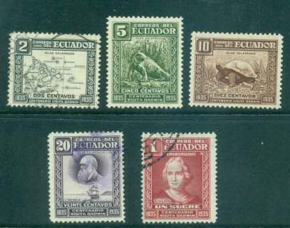 Ecuador-1936-Pictorials-Assorted-5-6FU-Lot46620