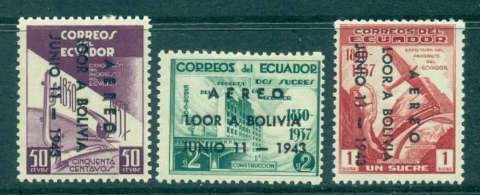 Ecuador-1943-Visit-of-Bolivia-President-Opt-MLH-Lot46655