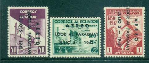 Ecuador-1943-Visit-of-Paraguay-President-Opt-MLH-Lot46656