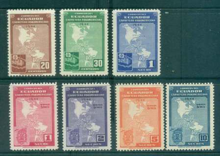 Ecuador-1946-Map-of-Pan-American-Highway-Asst-7-10-MLH-Lot46662