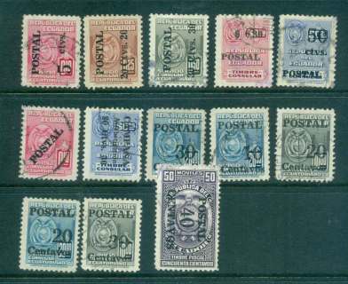 Ecuador-1950-53-Assorted-Opt