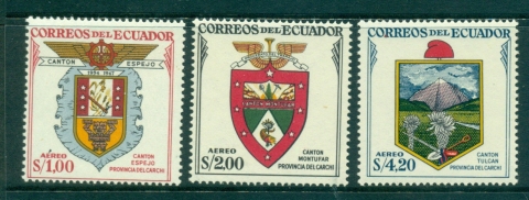 Ecuador-1957-Coats-of-Arms-Airmail-MUH-lot35824