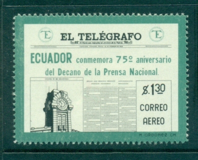 Ecuador-1959-El-Telegrafo-Newspaper-MUH-lot35821