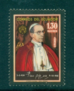 Ecuador-1959-Pope-Pius-XII-MUH-lot35827