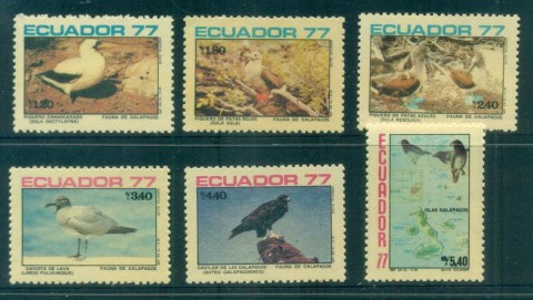 Ecuador-1977-Galapagos-Birds-MUH