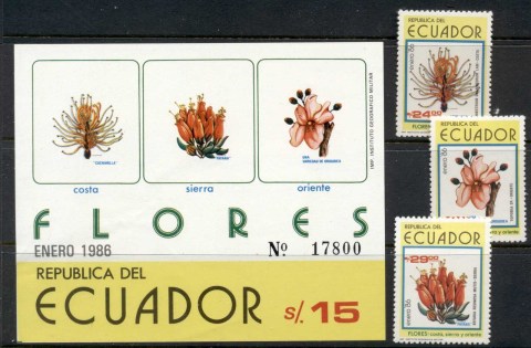 Ecuador-1986-Indigenous-Flowers-MS-MUH