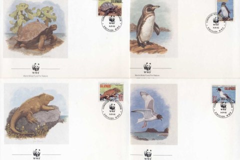 Ecuador-1992 WWF Animals of the Galapagos FDC