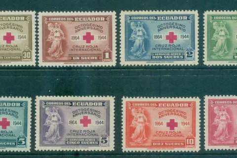 Ecuador-1945-Red-Cross-gum-tones-MLH-Lot46658