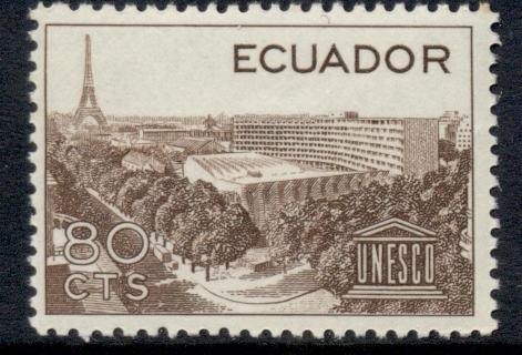 Ecuador-1958-UNESCO-HQ-Paris-MUH
