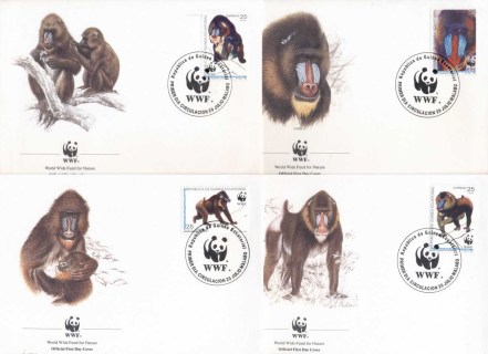 Equatorial-Guinea-1991 WWF Mandrill FDC