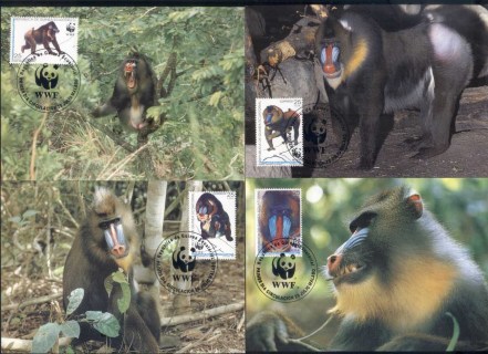 EquatorialxGuinea-1991 WWF Mandrill Maxicard