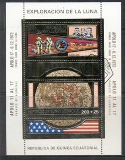 Equatorial-Guinea-1972-Apollo-17-Space-Mission-gold-foil-embossed-MS-CTO