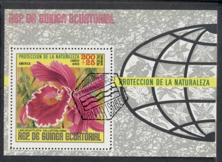 Equatorial-Guinea-1974-Flowers-MS-CTO