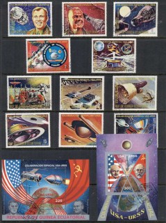 Equatorial-Guinea-1974-Soviet-American-Space-Cooperation-2xMS-CTO