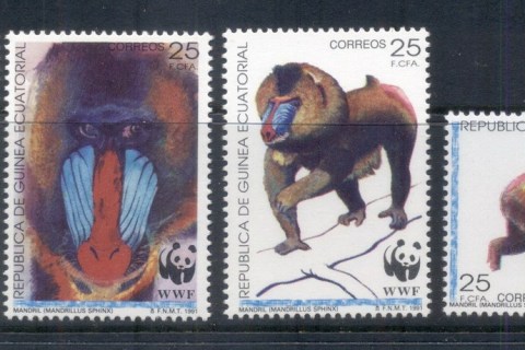 Equatorial-Guinea-1991 WWF Mandrill