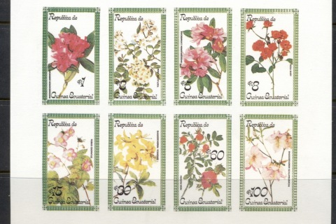 Equatorial-Guinea-1976-Flowers-sheetlet-IMPERF-MUH