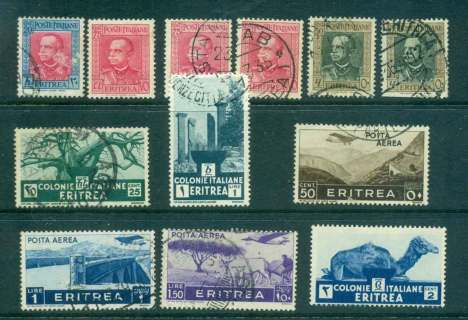 Eritrea-1930s-Oddments-MH-FU-falts-lot43662