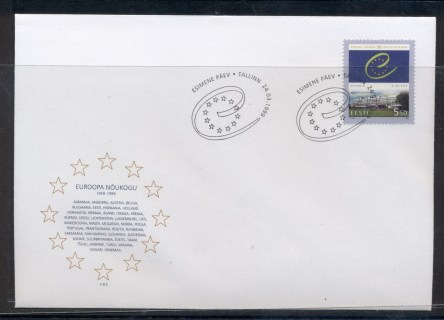 Estonia-1999-Council-of-Europe-FDC