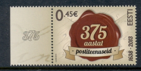 Estonia-20013-Postal-Service-Anniversary-MUH