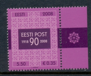 Estonia-2008-Estonian-Post-90th-Anniversary-MUH