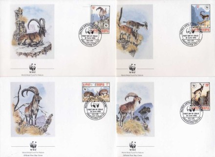 Ethiopia-1990 WWF Walia Ibex FDC