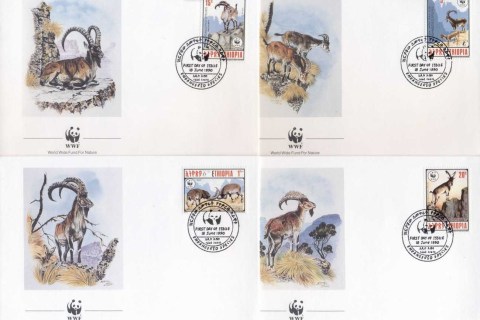 Ethiopia-1990 WWF Walia Ibex FDC