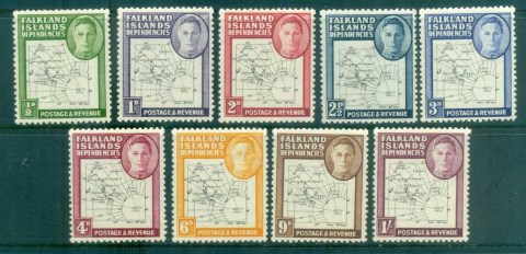 Falkland-Is-Deps-1948-Thin-Map-MLH-lot77942