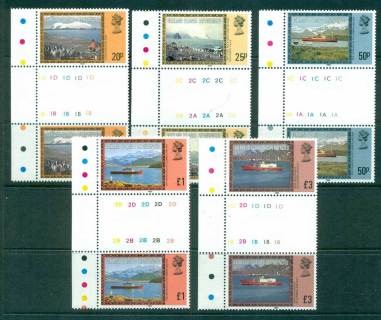 Falkland-Is-Deps-1985-Views-re-issue-gutter-prs-MUH-lot58855