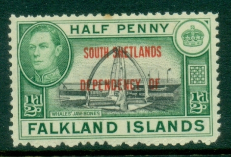 Falkland-Is-South-Shetlands-1938-48-KGVI-Pictorial-½d-Centennial-Monument-MLH