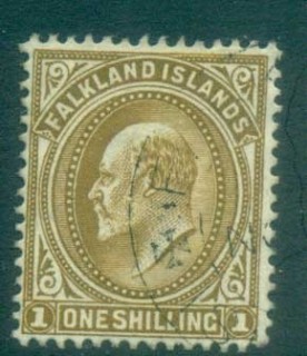 Falkland-Is-1904-07-KEVII-1-bistre-brown-FU-lot77609