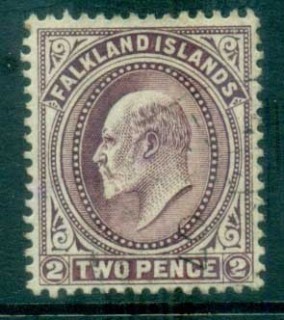 Falkland-Is-1904-07-KEVII-2d-dull-violet-FU-lot77607