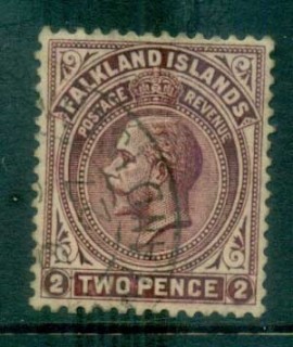 Falkland-Is-1921-29-KGV-2d-brown-violet-FU-lot77630