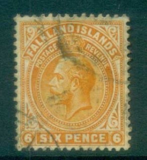 Falkland-Is-1921-29-KGV-6d-orange-FU-lot77633