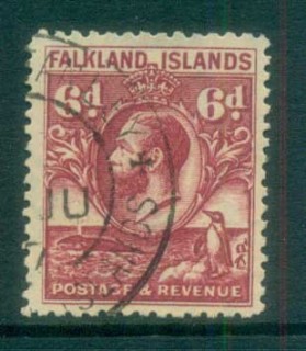 Falkland-Is-1929-31-KGV-Penguin-6d-violet-FU-lot77643