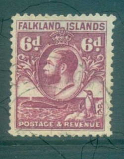 Falkland-Is-1929-31-KGV-Penguin-6d-violet-FU-lot77644