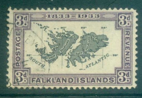 Falkland-Is-1933-KGV-3d-Map-of-the-Islands-FU-lot77657