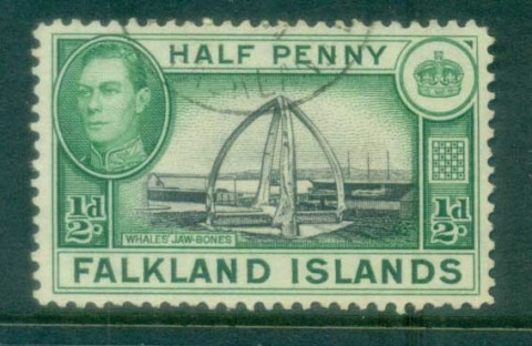 Falkland-Is-1938-46-1-2d-Whale-Jaw-Bones-FU-lot77666