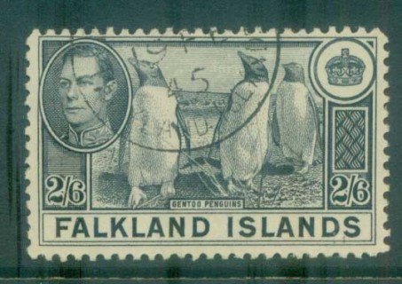 Falkland-Is-1938-46-2-6d-Gentoo-Penguins-FU-lot77691